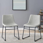 Chaises de salle à manger en similicuir Prusiner de Middlebrook (lot de 2)