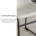 Chaises de salle à manger en similicuir Prusiner de Middlebrook (lot de 2)