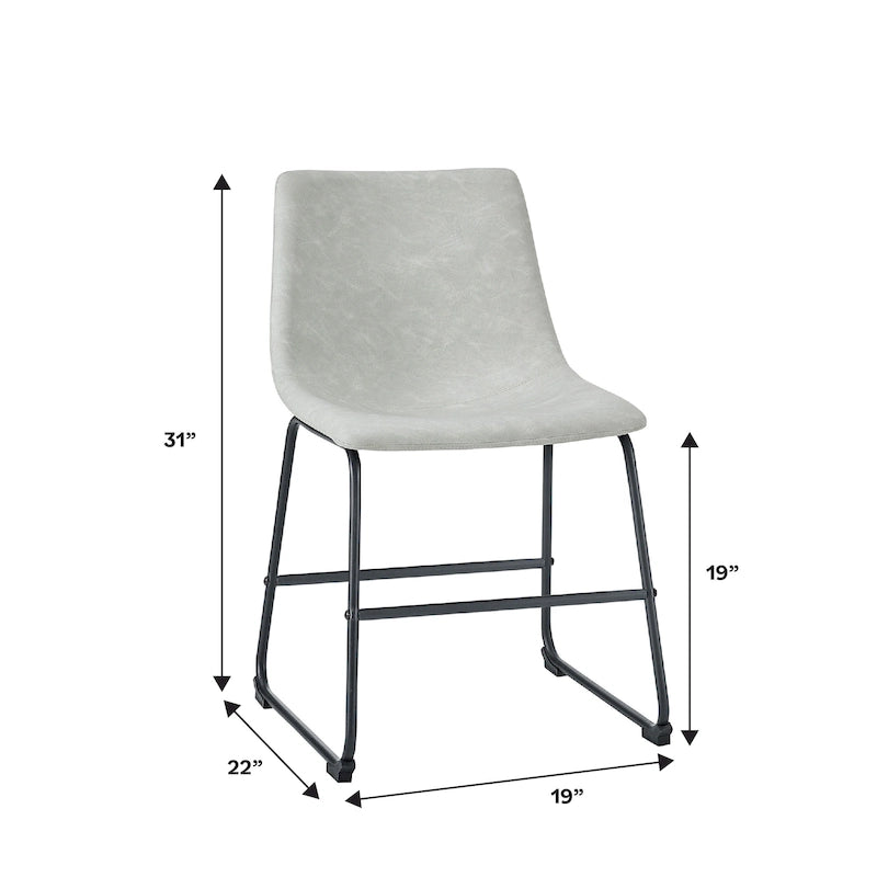 Chaises de salle à manger en similicuir Prusiner de Middlebrook (lot de 2)