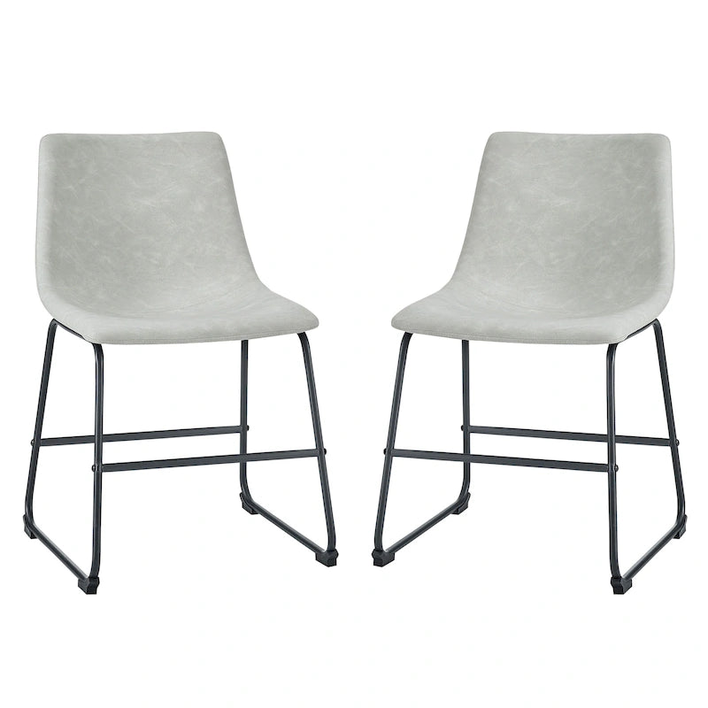 Chaises de salle à manger en similicuir Prusiner de Middlebrook (lot de 2)