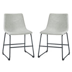 Chaises de salle à manger en similicuir Prusiner de Middlebrook (lot de 2)