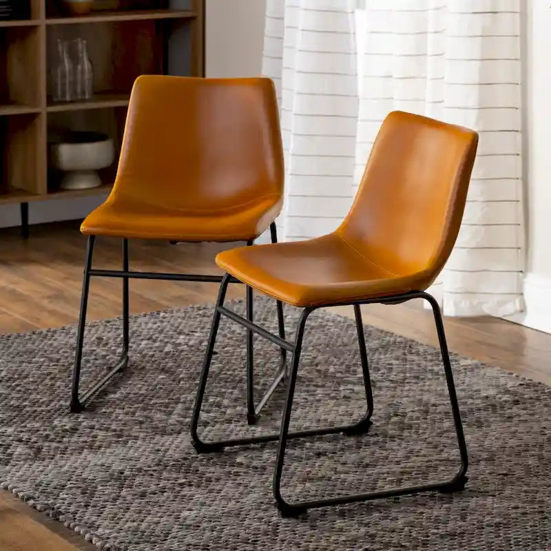 Chaises de salle à manger en similicuir Prusiner de Middlebrook (lot de 2)