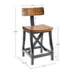 Tabouret de comptoir Lancaster avec dossier par INK+IVY