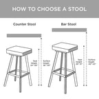 Tabouret de comptoir Lancaster avec dossier par INK+IVY