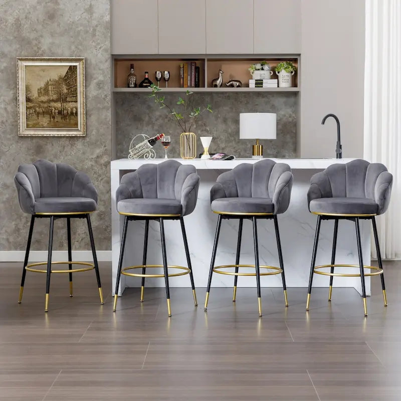 Sgabelli da bar moderni Hausfame girevoli con schienale (set da 2) - 56,4 cm L X 54,1 cm P X 100,6 cm H