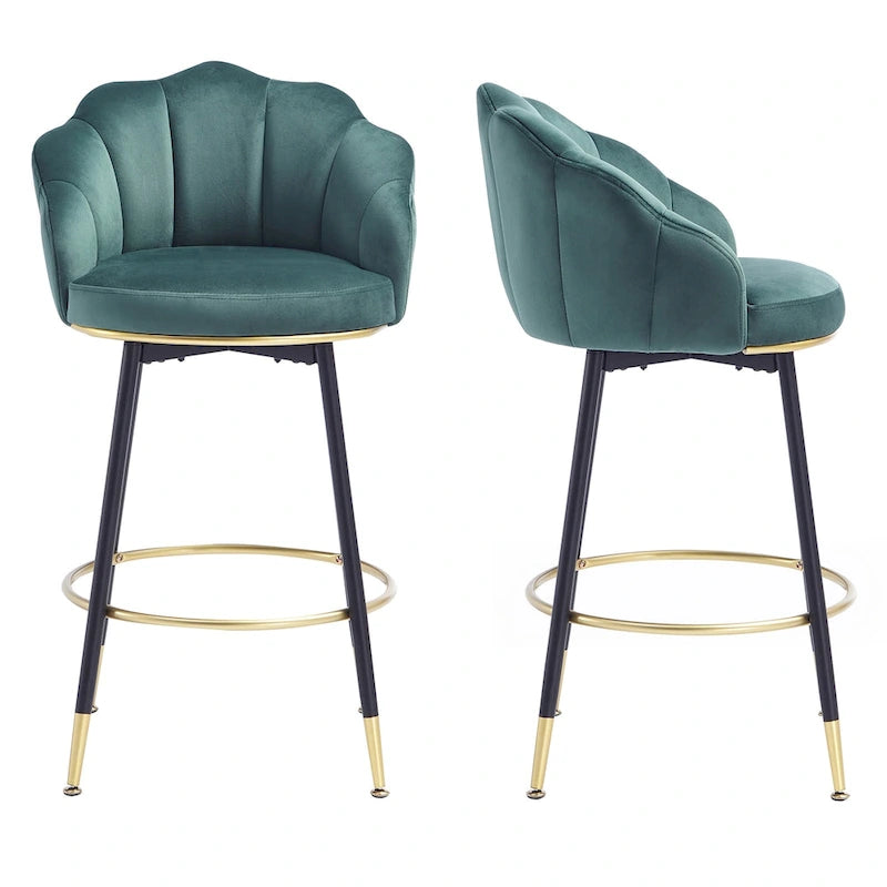 Sgabelli da bar moderni Hausfame girevoli con schienale (set da 2) - 56,4 cm L X 54,1 cm P X 100,6 cm H