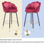 Sgabelli da bar moderni Hausfame girevoli con schienale (set da 2) - 56,4 cm L X 54,1 cm P X 100,6 cm H