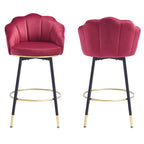 Sgabelli da bar moderni Hausfame girevoli con schienale (set da 2) - 56,4 cm L X 54,1 cm P X 100,6 cm H