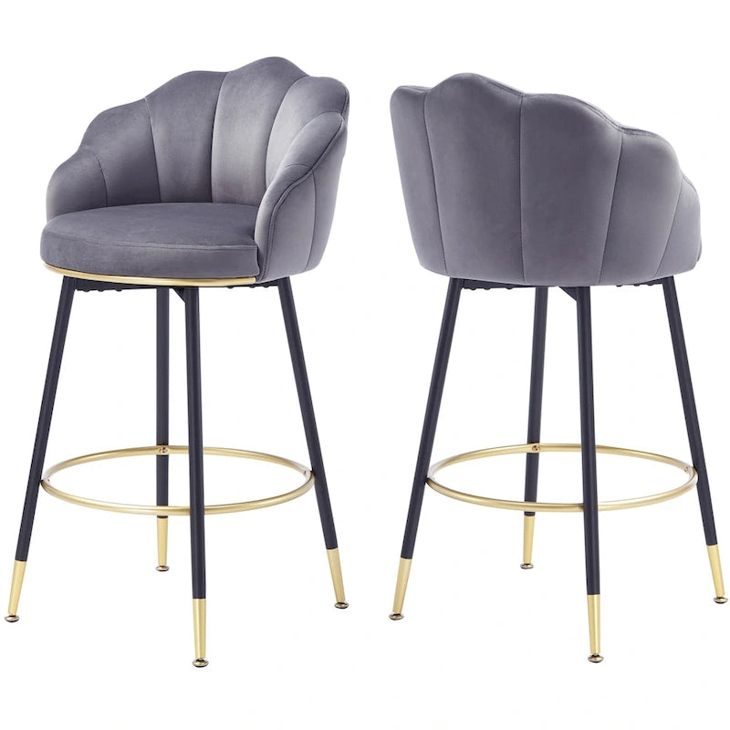 Sgabelli da bar moderni Hausfame girevoli con schienale (set da 2) - 56,4 cm L X 54,1 cm P X 100,6 cm H