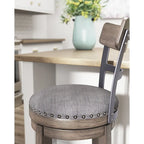 Signature Design by Ashley Caitbrook Gray Tabouret de bar pivotant rembourré, individuel