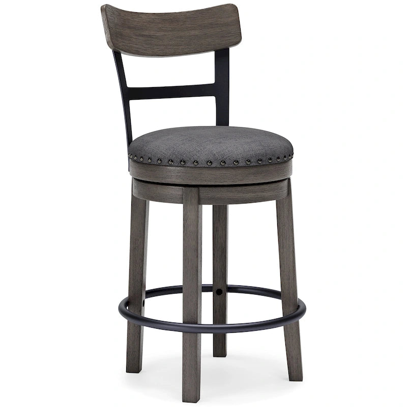 Signature Design by Ashley Caitbrook Gray Tabouret de bar pivotant rembourré, individuel