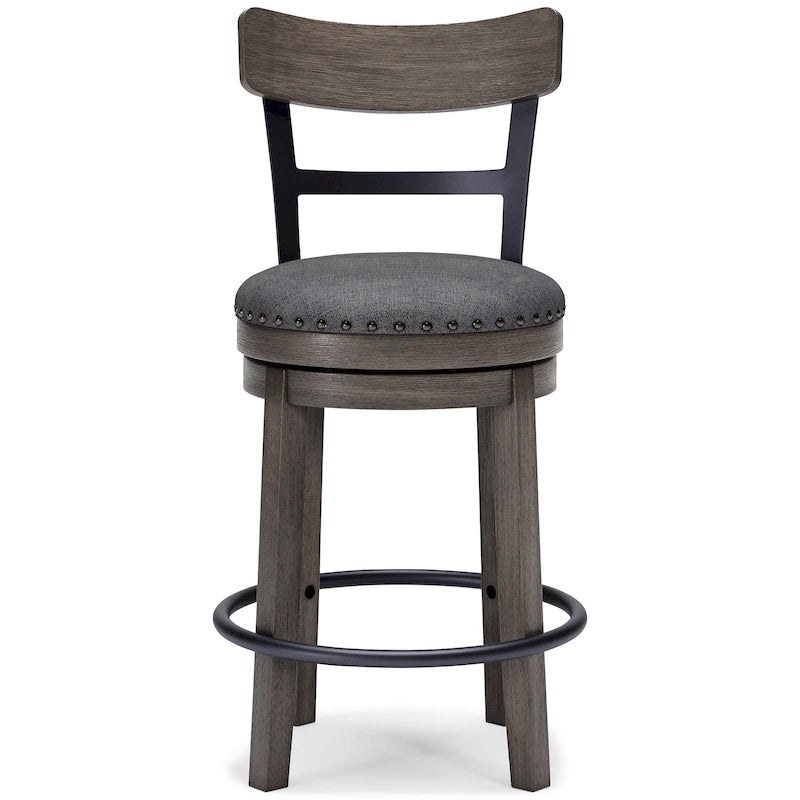 Signature Design by Ashley Caitbrook Gray Tabouret de bar pivotant rembourré, individuel