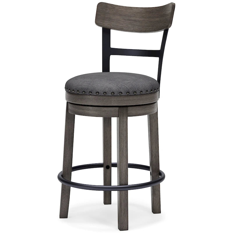 Signature Design by Ashley Caitbrook Gray Tabouret de bar pivotant rembourré, individuel