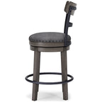 Signature Design by Ashley Caitbrook Gray Tabouret de bar pivotant rembourré, individuel