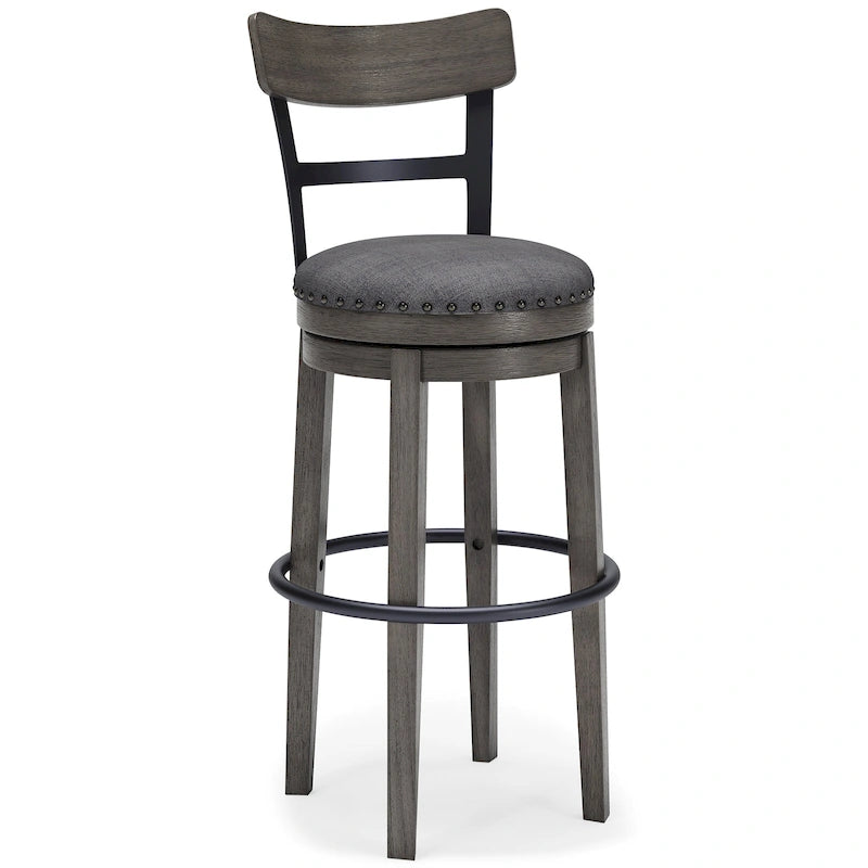Signature Design by Ashley Caitbrook Gray Tabouret de bar pivotant rembourré, individuel