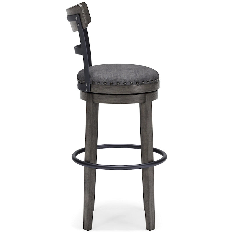 Signature Design by Ashley Caitbrook Gray Tabouret de bar pivotant rembourré, individuel