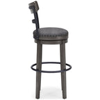 Signature Design by Ashley Caitbrook Gray Tabouret de bar pivotant rembourré, individuel