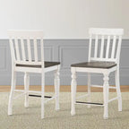 Steve Silver Jillian Farmhouse Two-Tone Counter Chairs, (Set of 2)