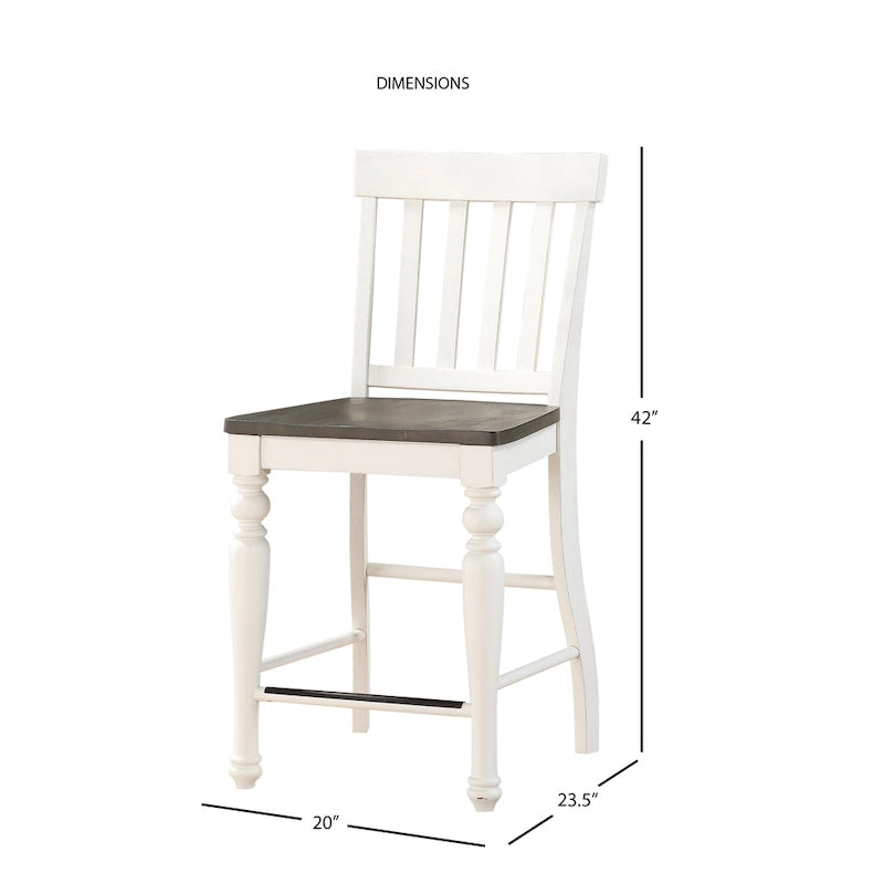 Sedie da bancone bicolore Steve Silver Jillian Farmhouse, (Set di 2)