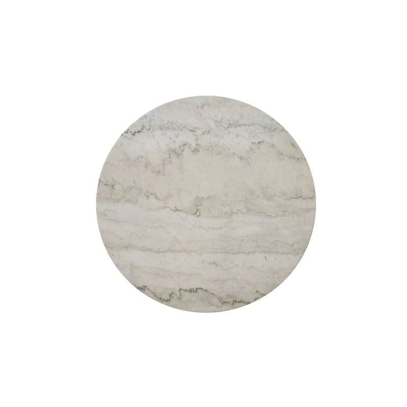 Tavolo da pranzo a piedistallo Brec Rustic White 48 pollici di Furniture of America