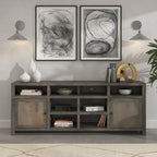 Bridgevine Home Joshua Creek Mobile TV da 84 pollici per TV fino a 95 pollici, nessun montaggio richiesto, finitura Barnwood