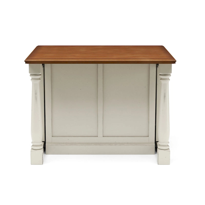 Isola da Cucina Monarch in Legno Bianco Sporco di Homestyles - 122 x 91 x 63,5 cm