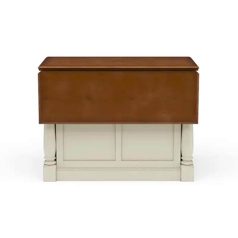 Isola da Cucina Monarch in Legno Bianco Sporco di Homestyles - 122 x 91 x 63,5 cm