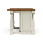 Isola da Cucina Monarch in Legno Bianco Sporco di Homestyles - 122 x 91 x 63,5 cm