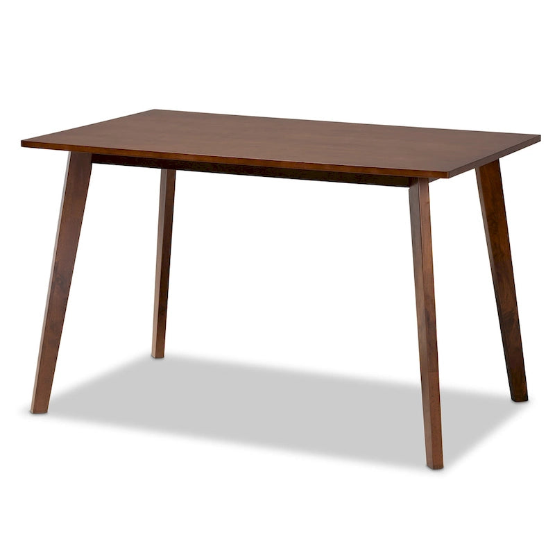 Tavolo da pranzo rettangolare in legno Mid-Century Modern Transitional Britte