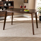 Tavolo da pranzo rettangolare in legno Mid-Century Modern Transitional Britte
