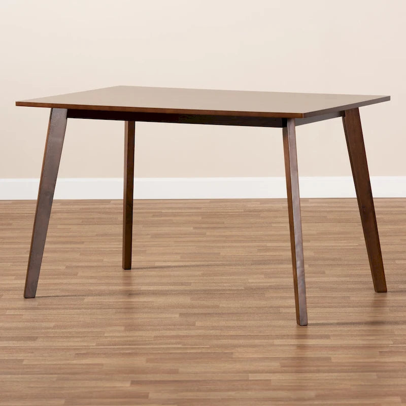 Tavolo da pranzo rettangolare in legno Mid-Century Modern Transitional Britte