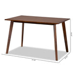 Tavolo da pranzo rettangolare in legno Mid-Century Modern Transitional Britte