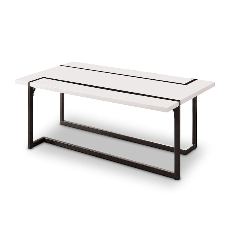 Tavolino da caffè Tawl Contemporary bianco laccato 47 pollici di Furniture of America
