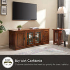 Mobile TV a quattro ante Leick Home in legno massello Mission Oak