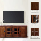 Mobile TV a quattro ante Leick Home in legno massello Mission Oak