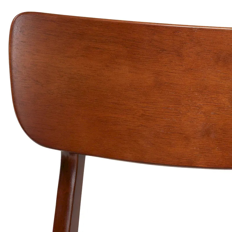 Paesi Bassi Sedie da Pranzo Laterali in Legno Curvo in Noce Scuro, Stile Scandinavo Moderno Metà Secolo (Set di 2)