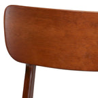 Paesi Bassi Sedie da Pranzo Laterali in Legno Curvo in Noce Scuro, Stile Scandinavo Moderno Metà Secolo (Set di 2)