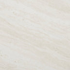 Tavolino Rotondo Moderno in Finto Marmo Henderson SEI Furniture con Base Geometrica Dorata
