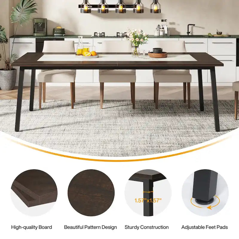 Tavolo da pranzo moderno da 200 cm per 8-10 persone