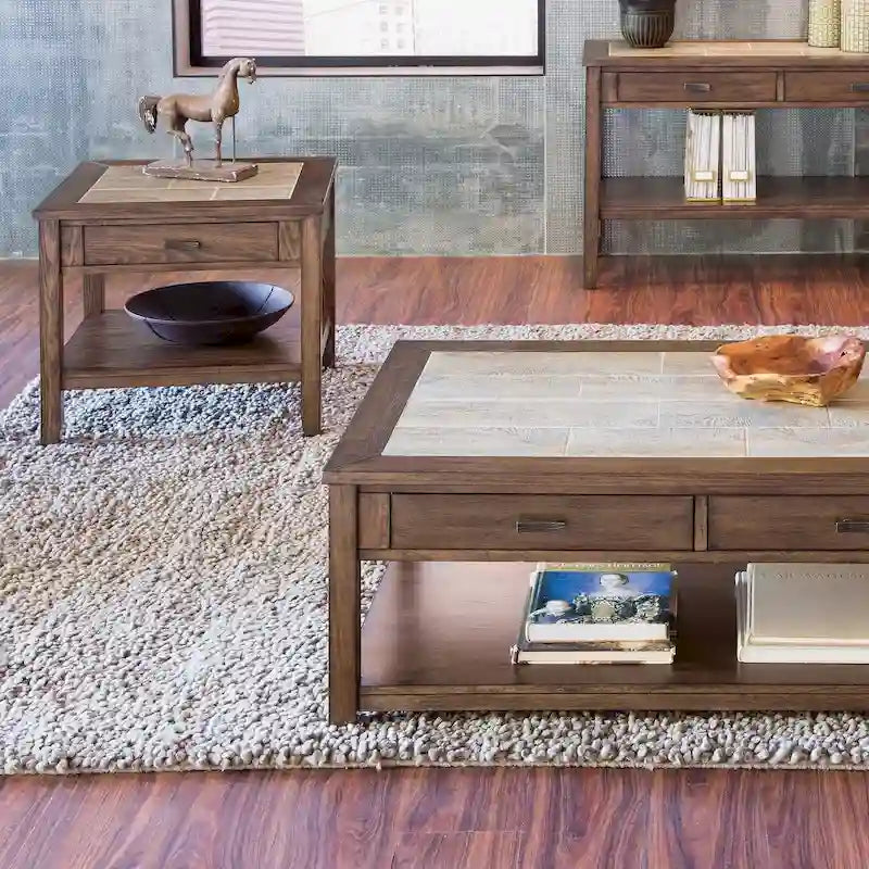 Mesa Valley Tobacco 3 Piece Set (1-Cocktail 2-End Tables)