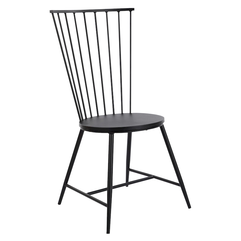 Sedia da pranzo Bryce con finitura nera