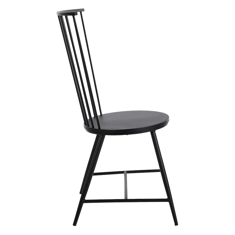 Sedia da pranzo Bryce con finitura nera