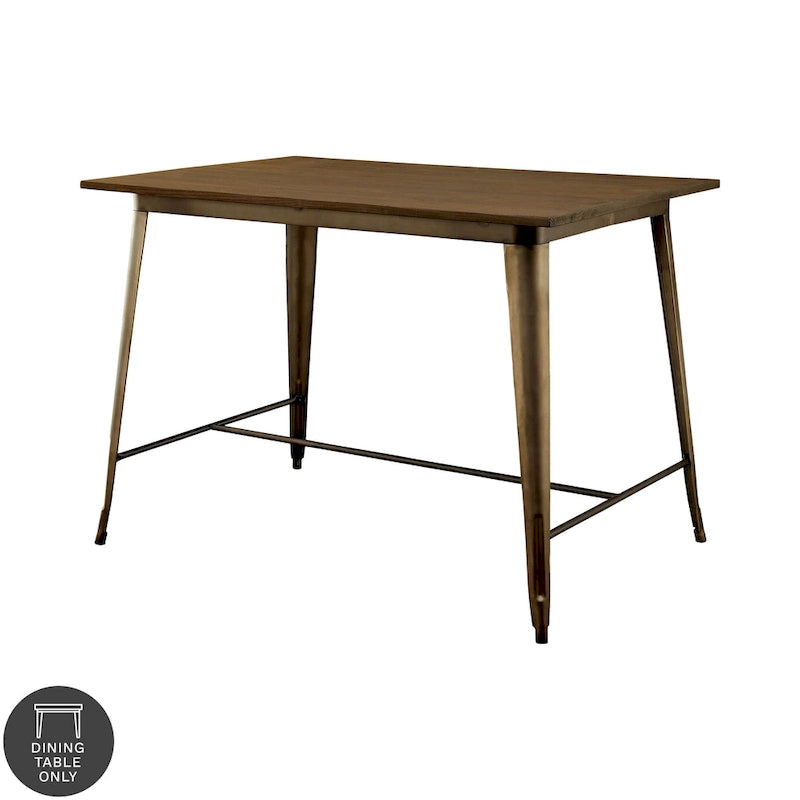Table de salle à manger hauteur comptoir Rish Industrial Brown 54 po de Furniture of America