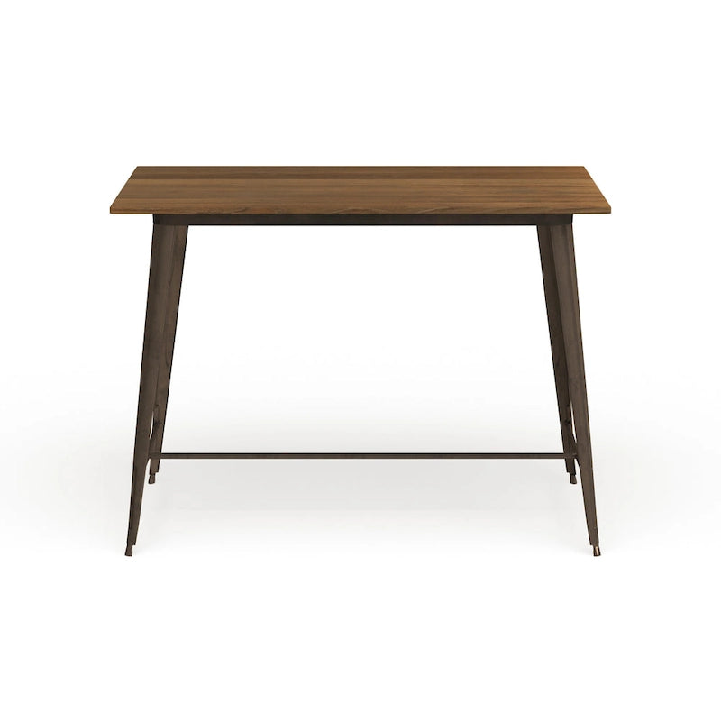Table de salle à manger hauteur comptoir Rish Industrial Brown 54 po de Furniture of America