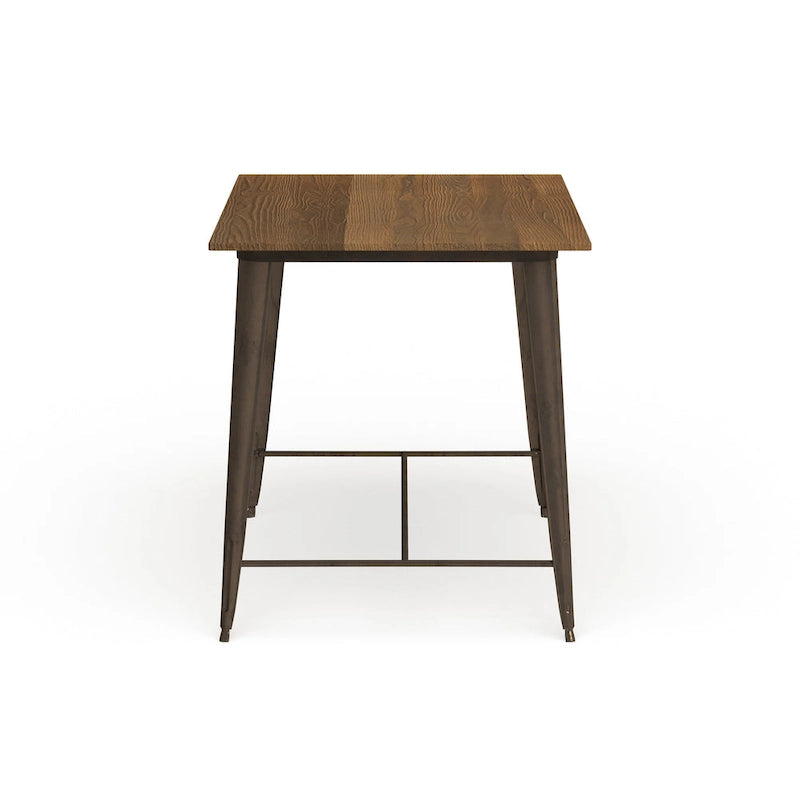 Table de salle à manger hauteur comptoir Rish Industrial Brown 54 po de Furniture of America