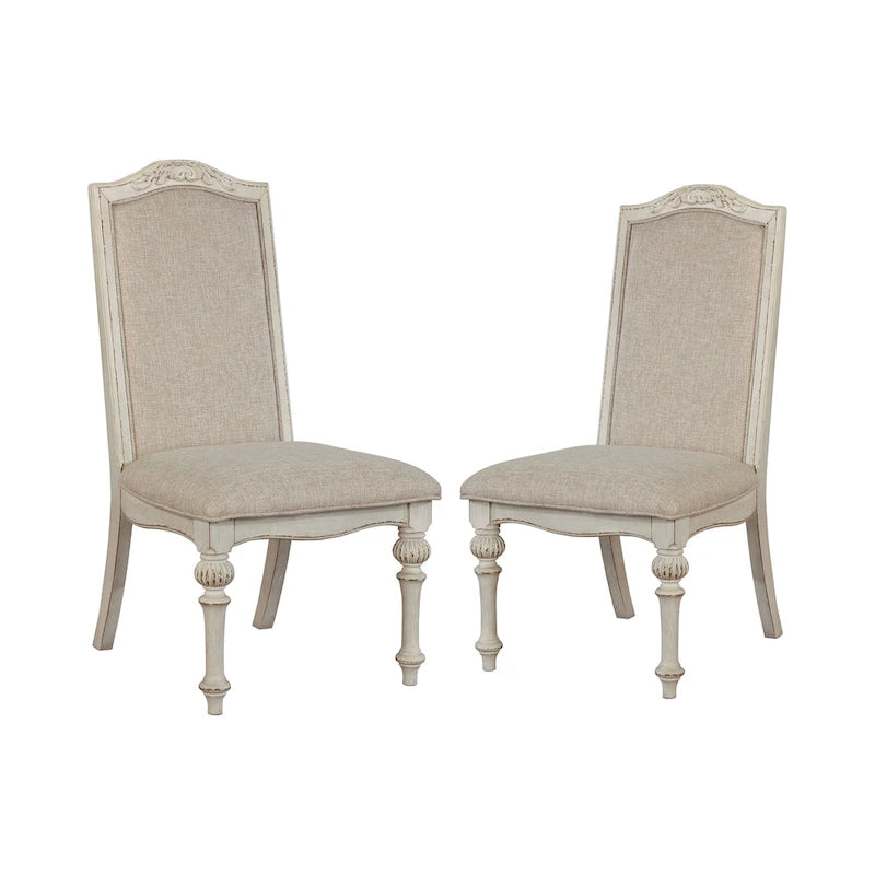 Set da pranzo rotondo Caelum Farmhouse a 5 pezzi in legno massello di The Gray Barn