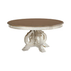 Set da pranzo rotondo Caelum Farmhouse a 5 pezzi in legno massello di The Gray Barn