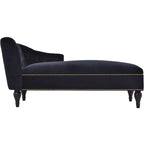 Chaise longue en velours capitonné