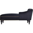 Chaise longue en velours capitonné