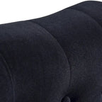 Chaise longue en velours capitonné